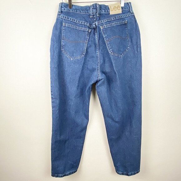 VINTAGE LEE | Tapered Leg Denim Blue Womens Jeans 16 P - Picture 2 of 10